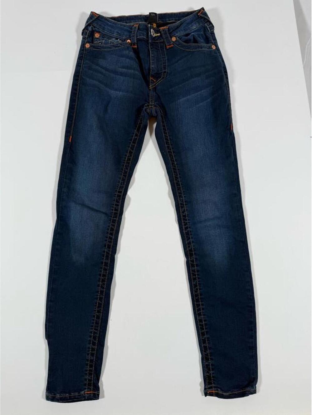 True Religion Women's Skinny Jeans Size 27 Dark Blue